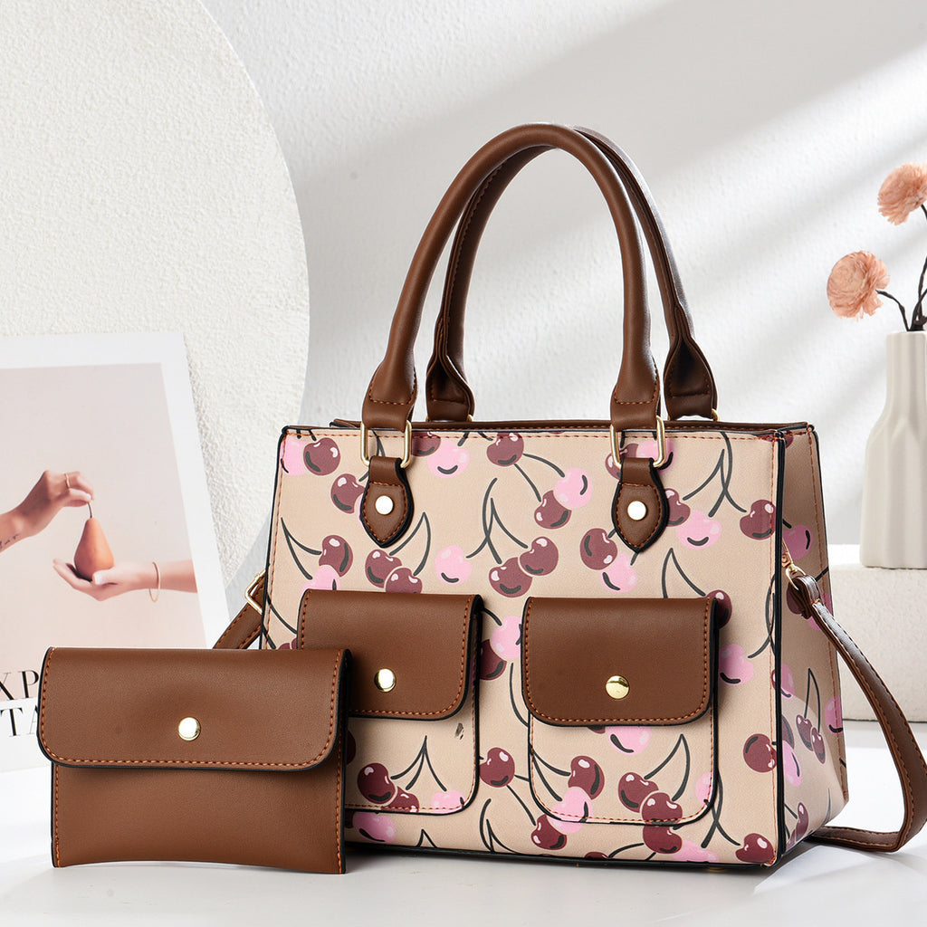 Fashion Simple New Pu Texture Shoulder Messenger Bag