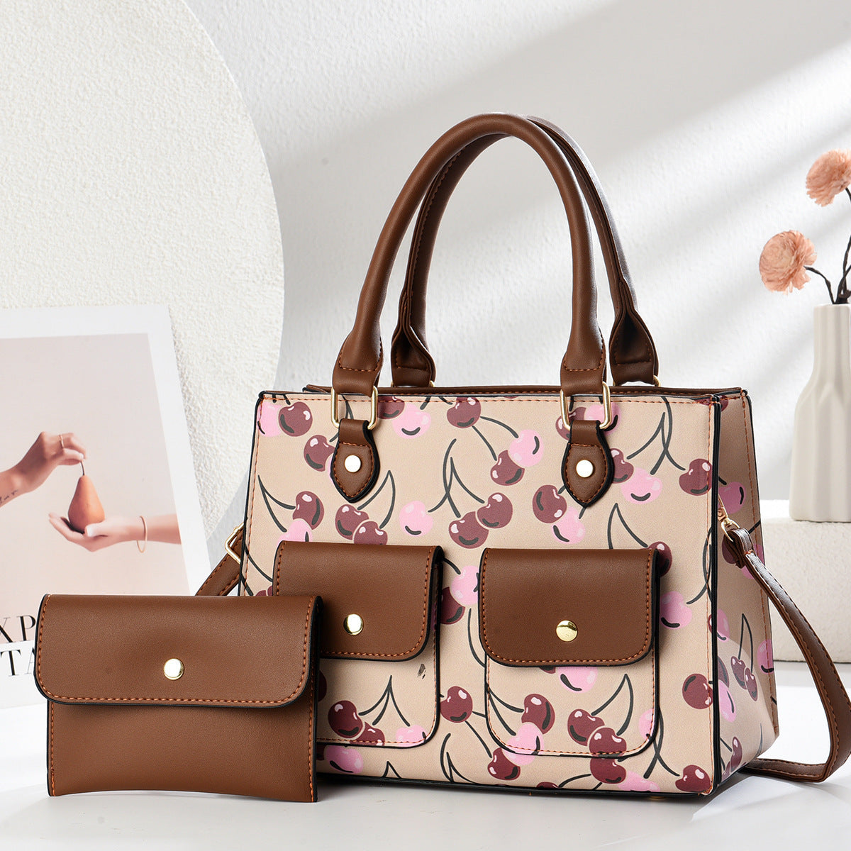 Fashion Simple New Pu Texture Shoulder Messenger Bag