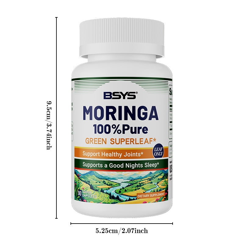 BSYS Moringa Capsules  Antioxidant & Anti-Inflammatory Support  Blood Sugar Health Aid  Cholesterol Balance Formula  Heart Wellness Support  Immune Boost & Natural Defense  Daily Superfood Suppl