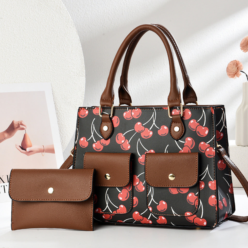 Fashion Simple New Pu Texture Shoulder Messenger Bag