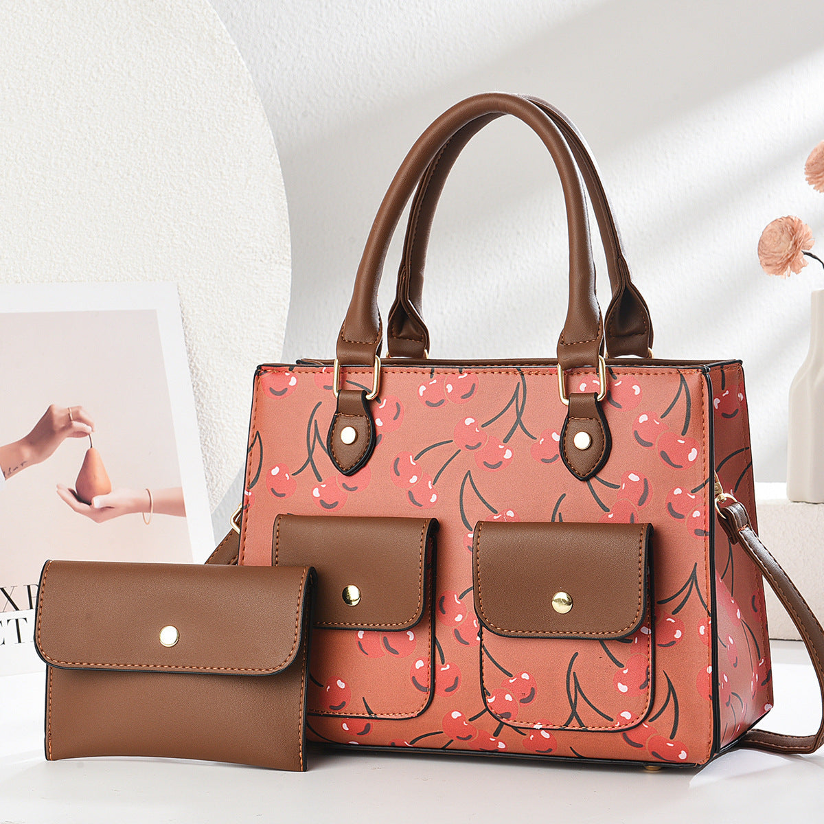 Fashion Simple New Pu Texture Shoulder Messenger Bag