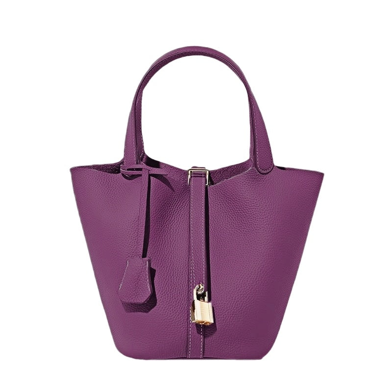 Basket Bag Palm Purple Blue Powder Yellow Ash Black White