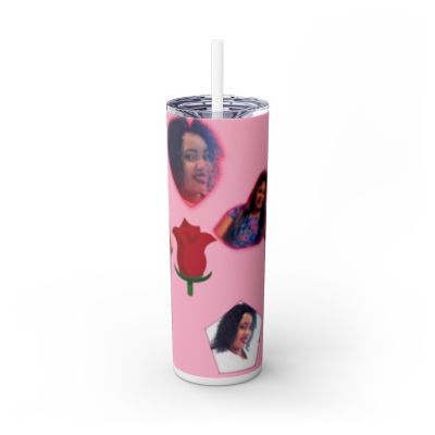 Personalized Skinny Tumbler 20oz with Straw | Custom