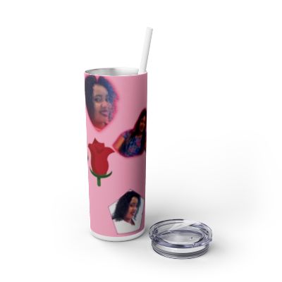 Personalized Skinny Tumbler 20oz with Straw | Custom