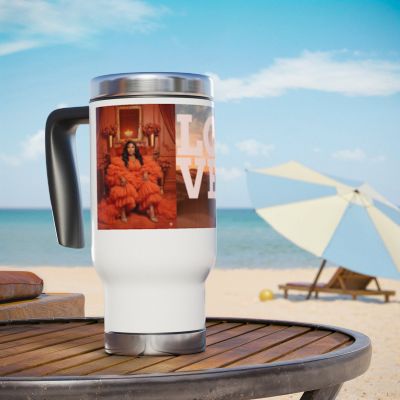 Stylish Travel Mug, Love Mug, Gift for Coffee Lovers, Outdoor Mug, Personalized Drinkware,