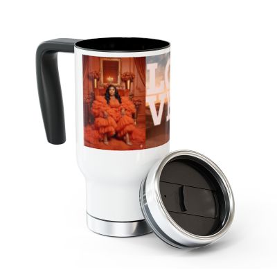Stylish Travel Mug, Love Mug, Gift for Coffee Lovers, Outdoor Mug, Personalized Drinkware,